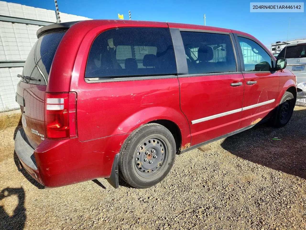 2010 DODGE CARAVAN VIN 2D4RN4DE1AR446142 — фото 3