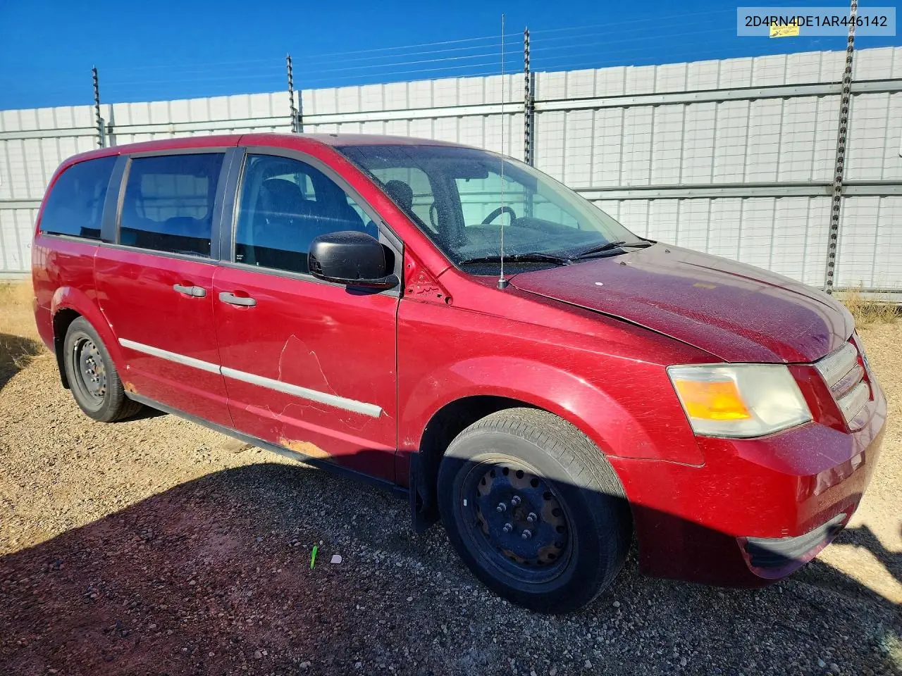 2010 DODGE CARAVAN VIN 2D4RN4DE1AR446142 — фото 4