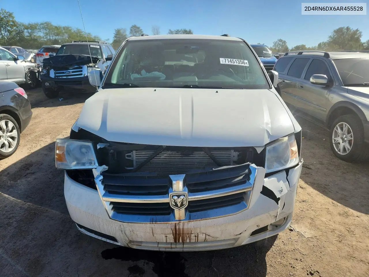 2010 DODGE CARAVAN VIN 2D4RN6DX6AR455528 — фото 5