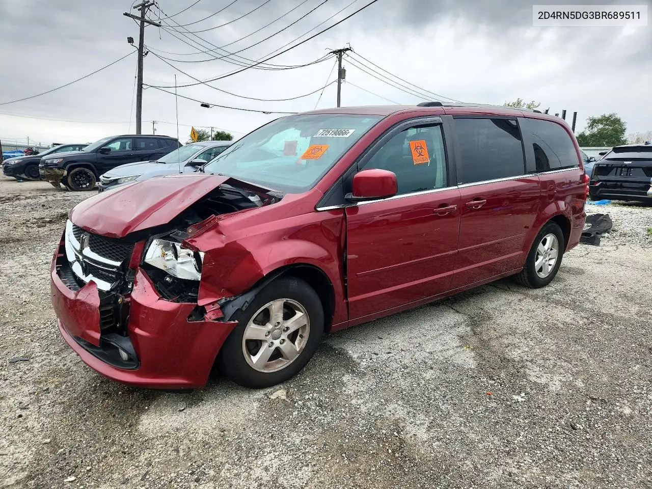 DODGE CARAVAN 2011, VIN 2D4RN5DG3BR689511