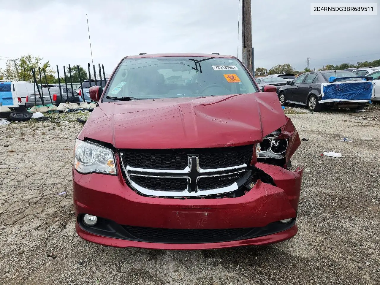 2011 DODGE CARAVAN VIN 2D4RN5DG3BR689511 — фото 5