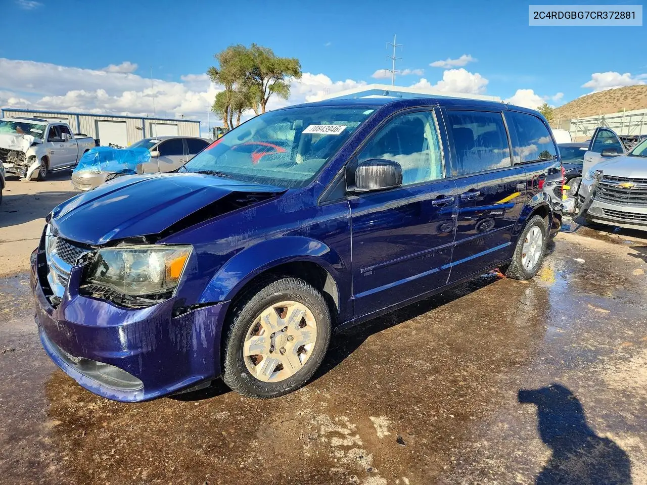 DODGE CARAVAN 2012, VIN 2C4RDGBG7CR372881