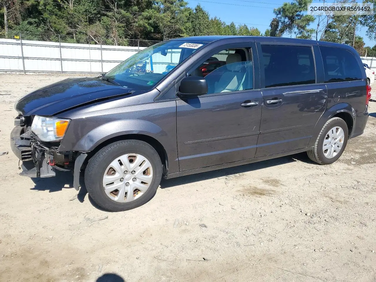DODGE CARAVAN 2015, VIN 2C4RDGBGXFR569452