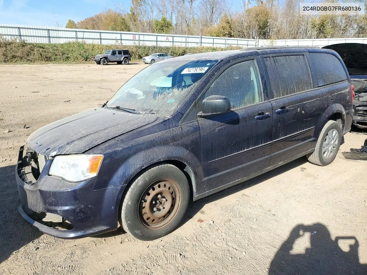 DODGE CARAVAN 2015, VIN 2C4RDGBG7FR680136
