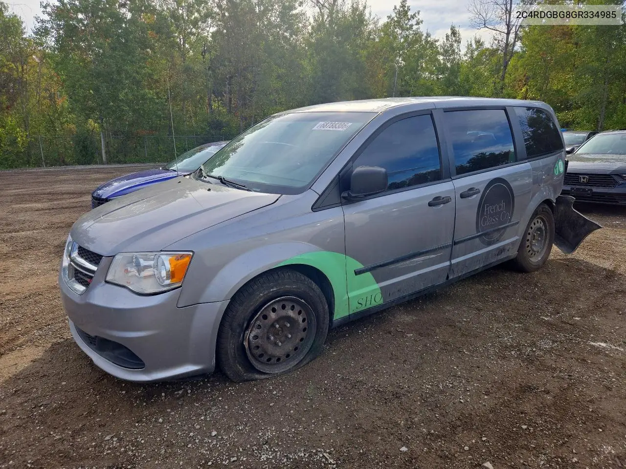 DODGE CARAVAN 2016, VIN 2C4RDGBG8GR334985