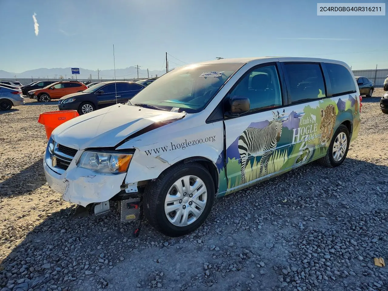DODGE CARAVAN 2016, VIN 2C4RDGBG4GR316211