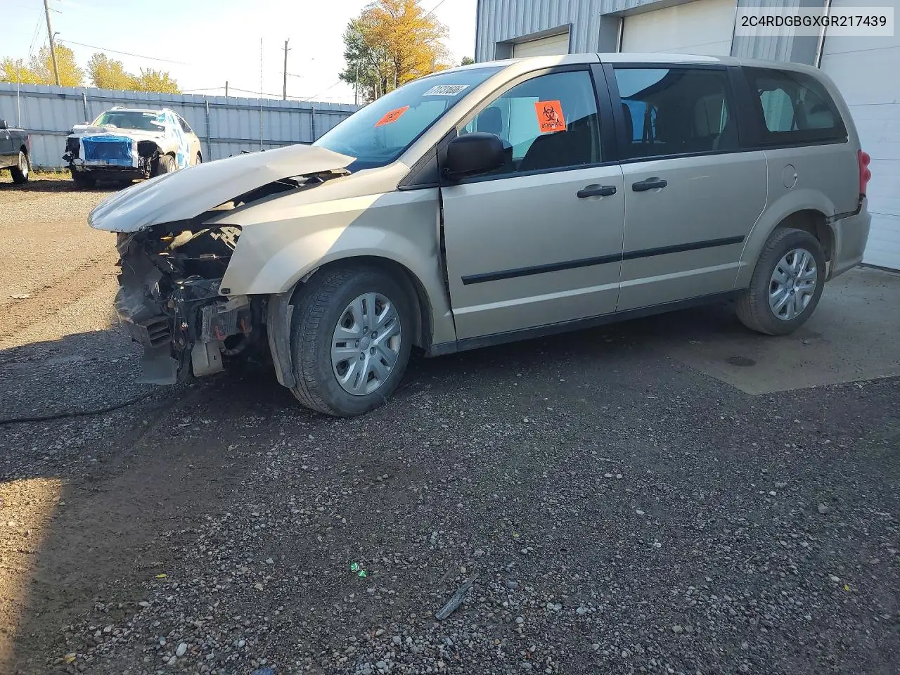 DODGE CARAVAN 2016, VIN 2C4RDGBGXGR217439