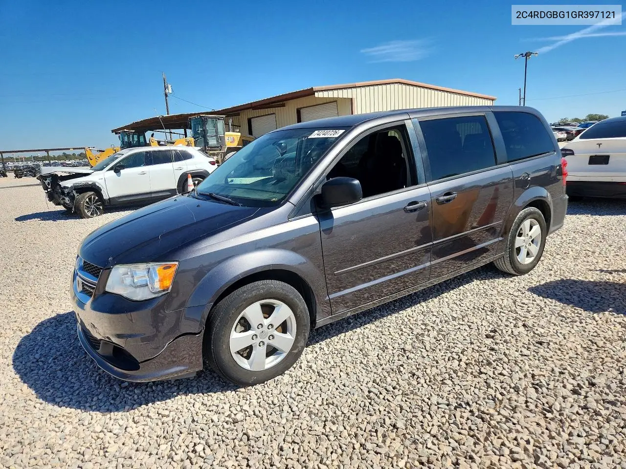 DODGE CARAVAN 2016, VIN 2C4RDGBG1GR397121