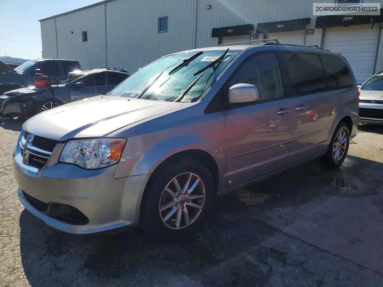 DODGE CARAVAN 2016, VIN 2C4RDGCG3GR340322