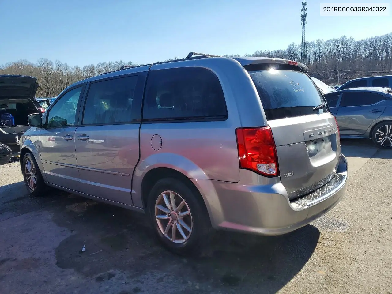 2016 DODGE CARAVAN VIN 2C4RDGCG3GR340322 — фото 2
