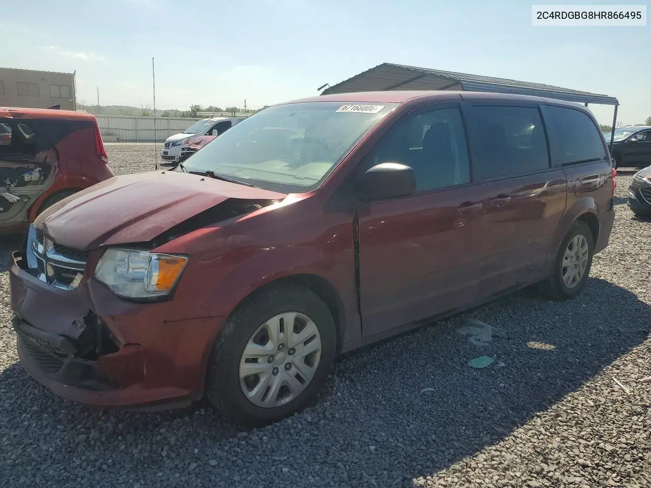 DODGE CARAVAN 2017, VIN 2C4RDGBG8HR866495