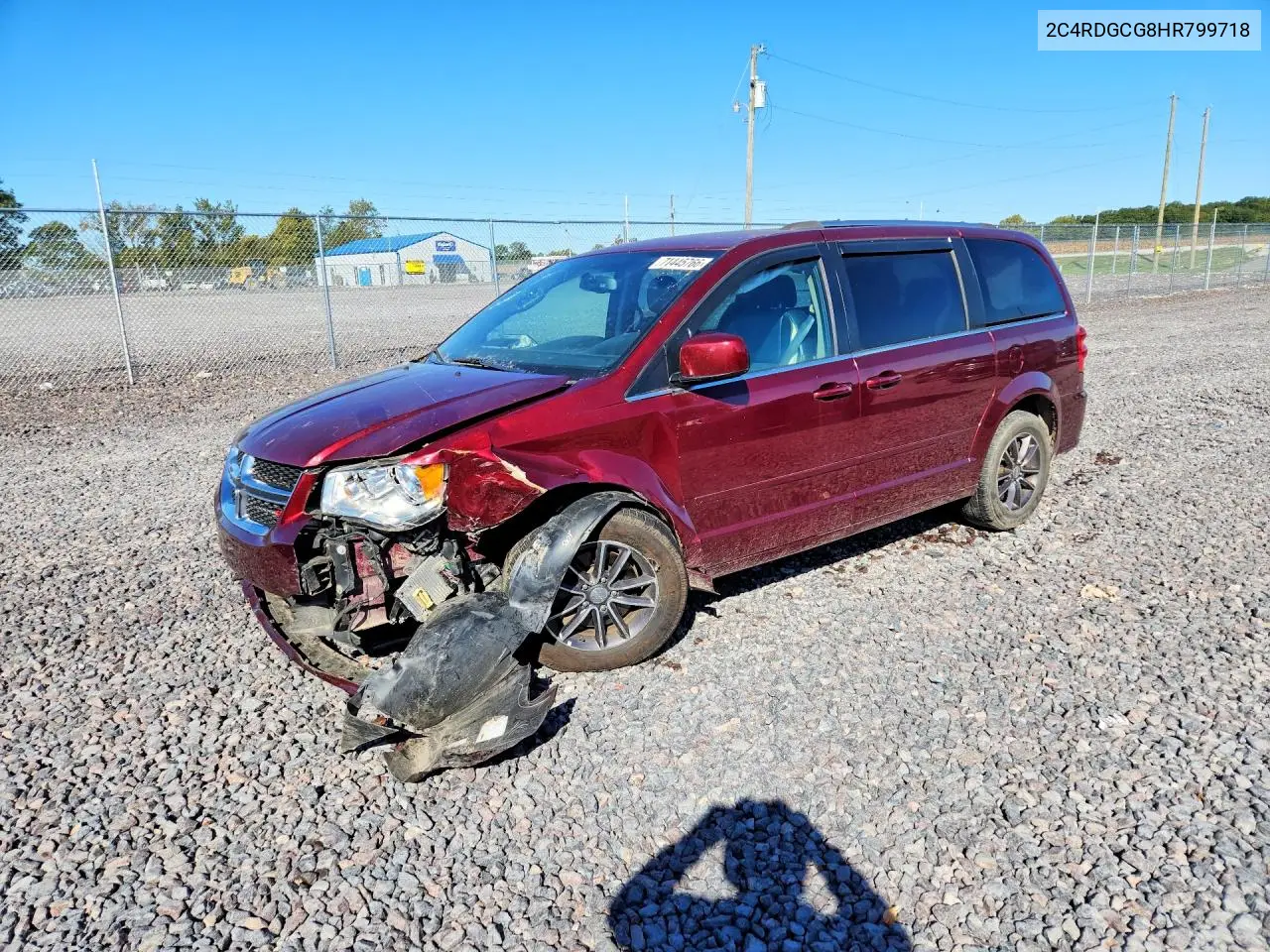 DODGE CARAVAN 2017, VIN 2C4RDGCG8HR799718