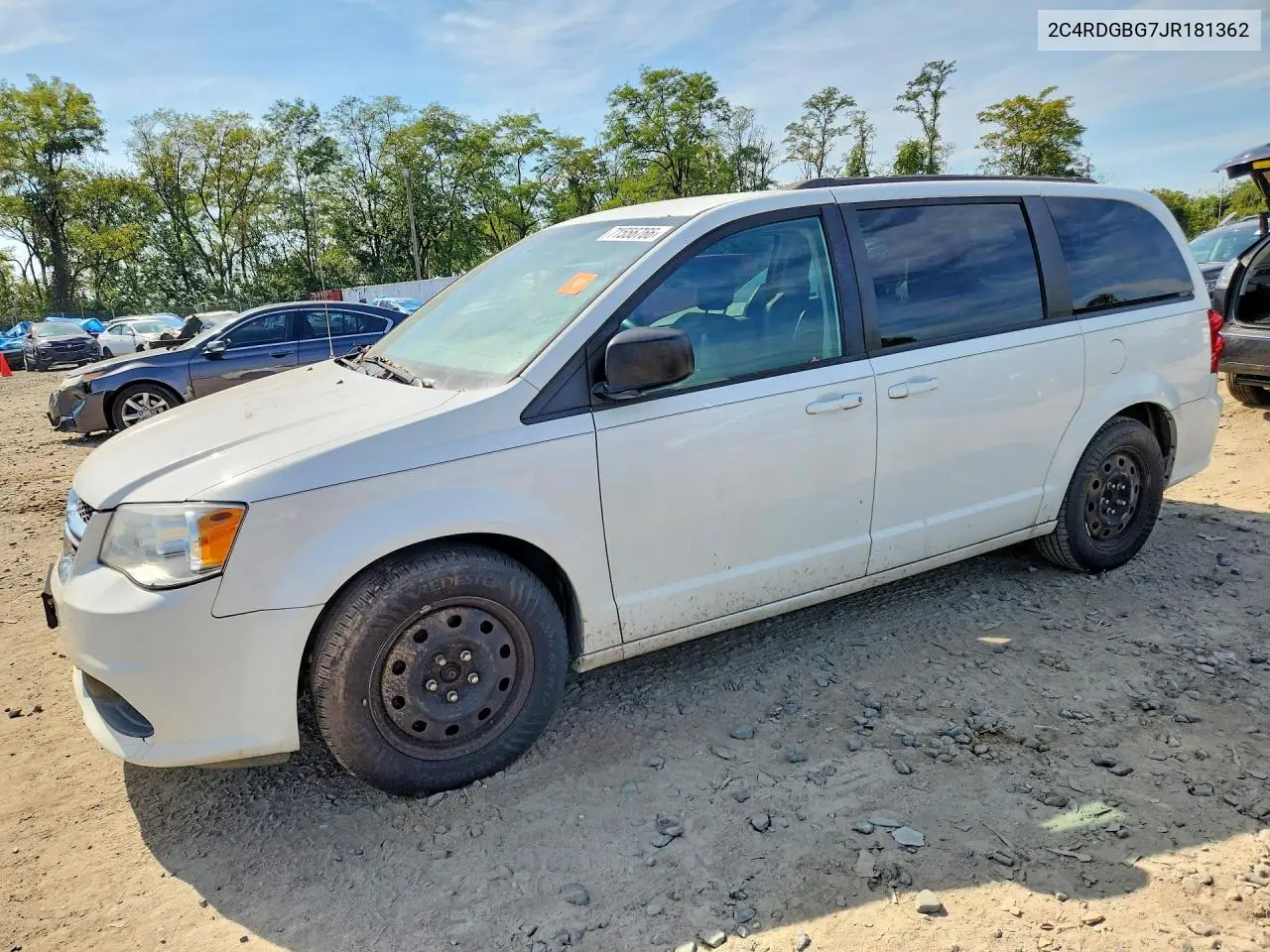 DODGE CARAVAN 2018, VIN 2C4RDGBG7JR181362