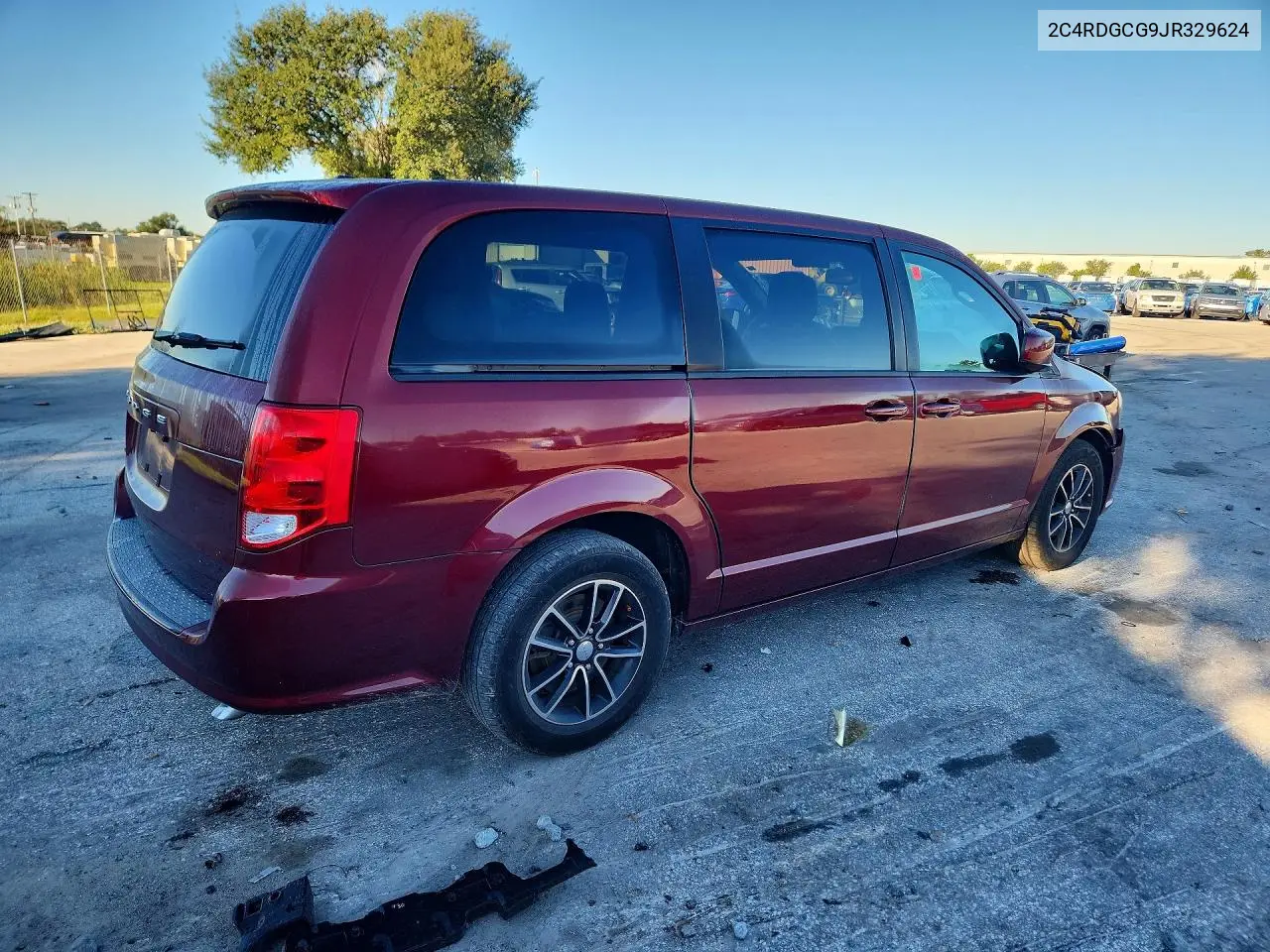 2018 DODGE CARAVAN VIN 2C4RDGCG9JR329624 — фото 3
