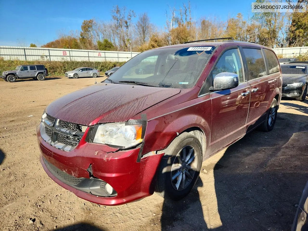 DODGE CARAVAN 2018, VIN 2C4RDGCG7JR359866