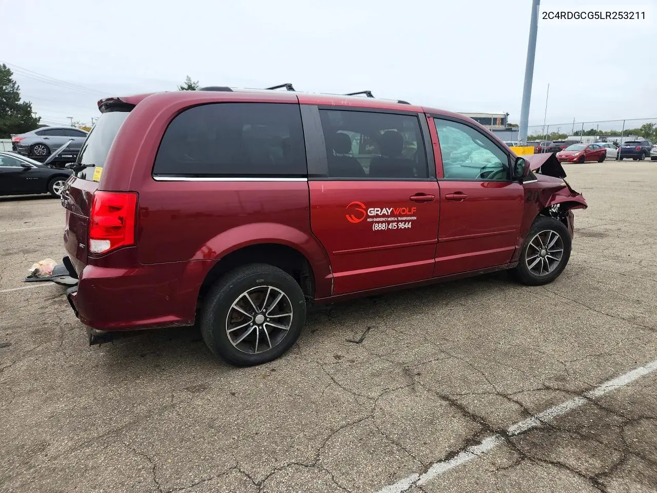 2020 DODGE CARAVAN VIN 2C4RDGCG5LR253211 — фото 3