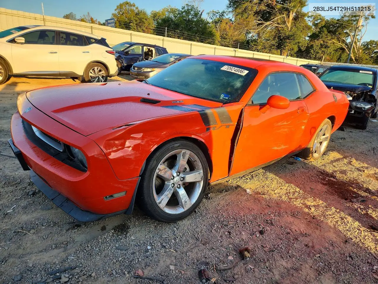 DODGE CHALLENGER 2009, VIN 2B3LJ54T29H511215