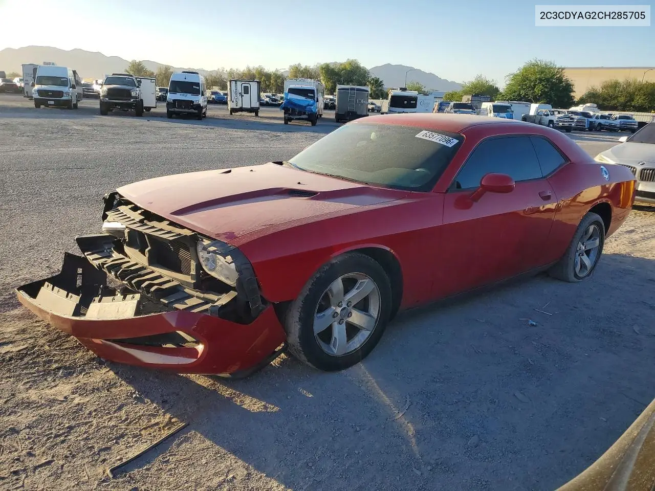 DODGE CHALLENGER 2012, VIN 2C3CDYAG2CH285705