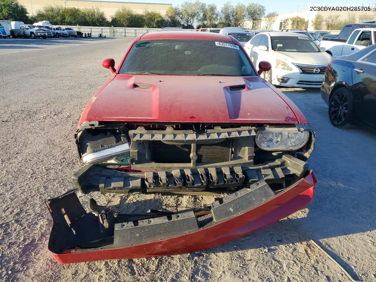 2012 DODGE CHALLENGER VIN 2C3CDYAG2CH285705 — фото 5