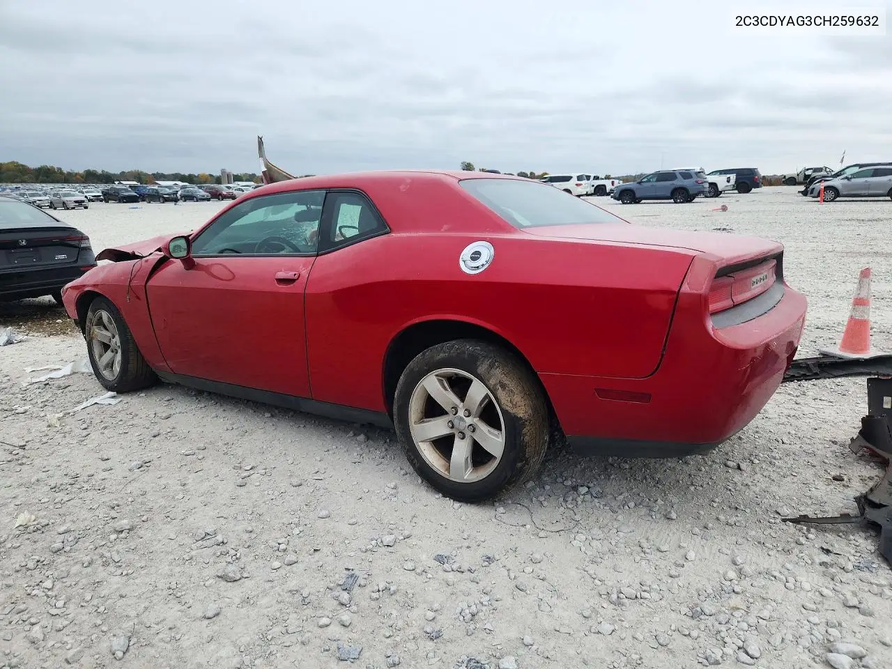 2012 DODGE CHALLENGER VIN 2C3CDYAG3CH259632 — фото 2