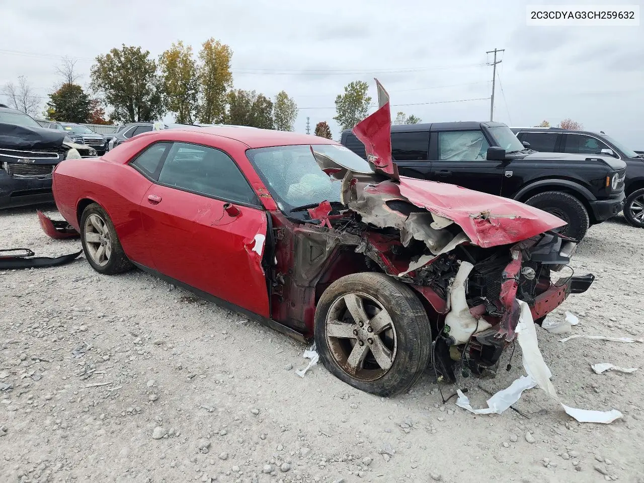 2012 DODGE CHALLENGER VIN 2C3CDYAG3CH259632 — фото 4