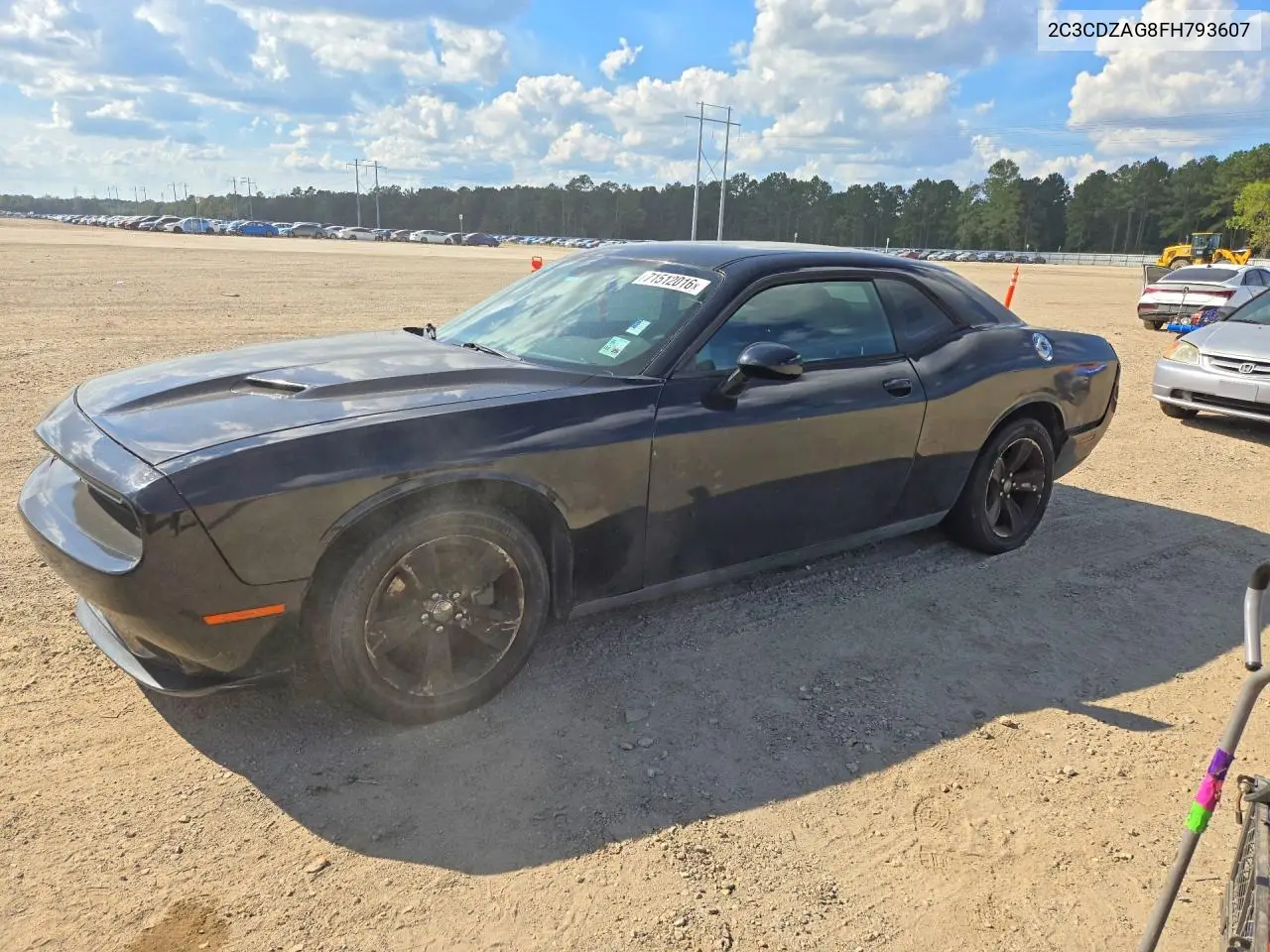 DODGE CHALLENGER 2015, VIN 2C3CDZAG8FH793607