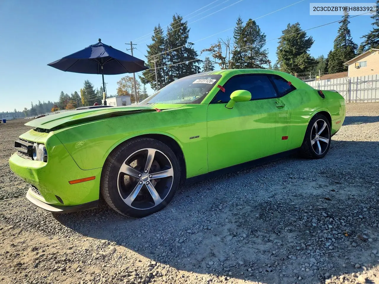 DODGE CHALLENGER 2015, VIN 2C3CDZBT9FH883392