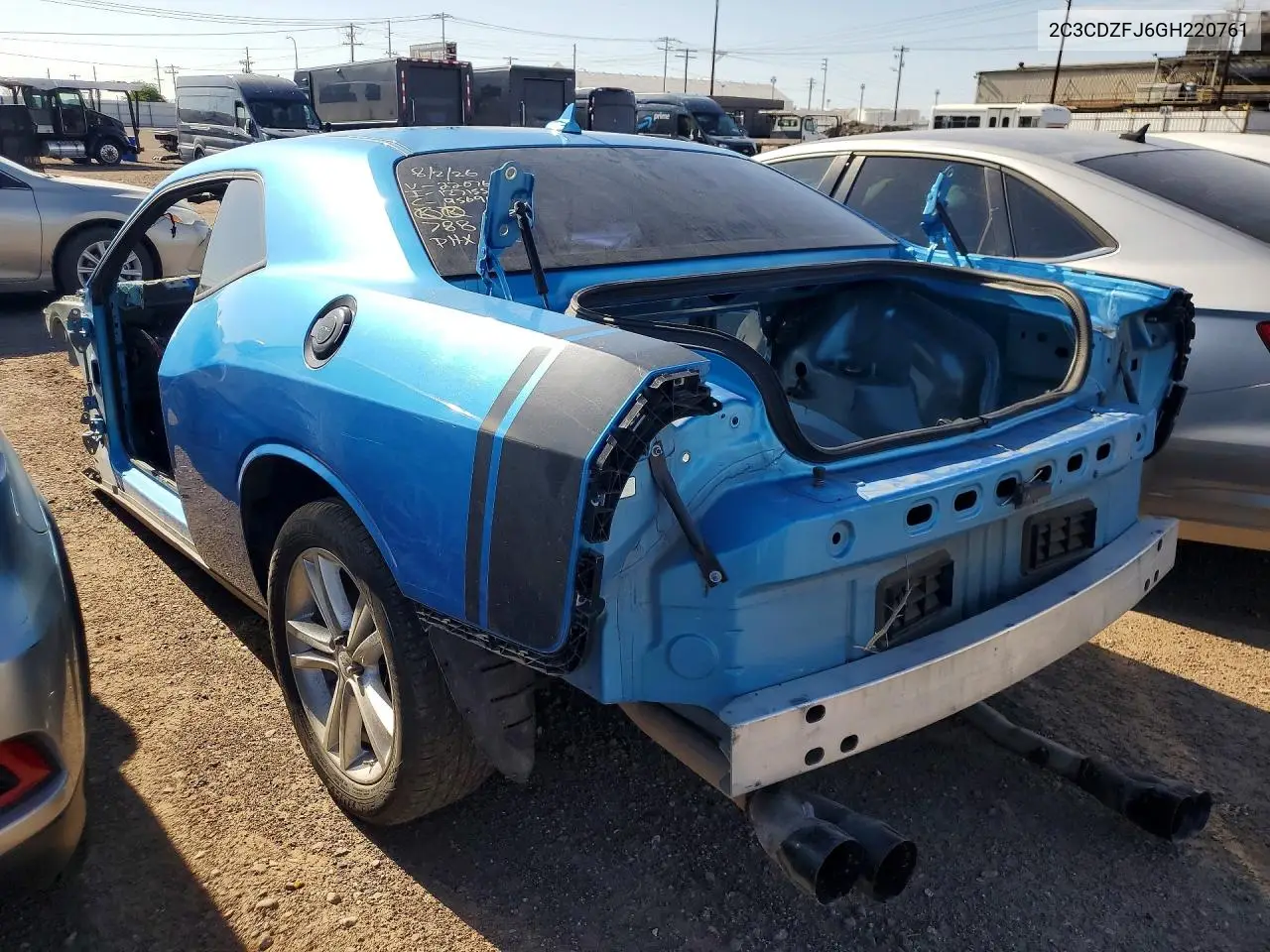2016 DODGE CHALLENGER VIN 2C3CDZFJ6GH220761 — фото 2