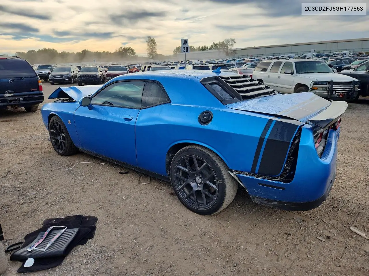2016 DODGE CHALLENGER VIN 2C3CDZFJ6GH177863 — фото 2