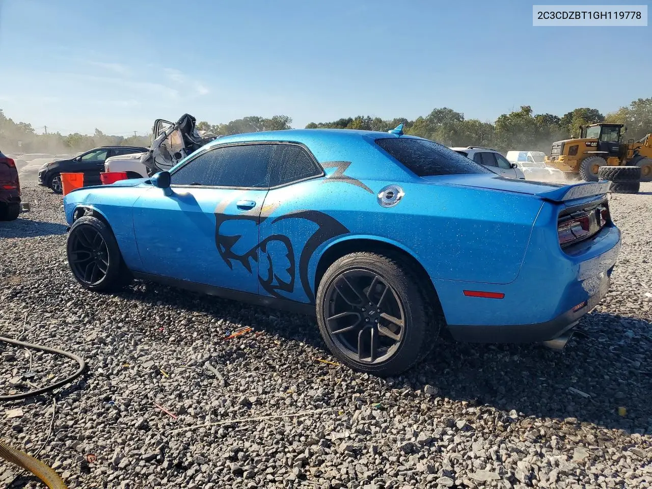 2016 DODGE CHALLENGER VIN 2C3CDZBT1GH119778 — фото 2