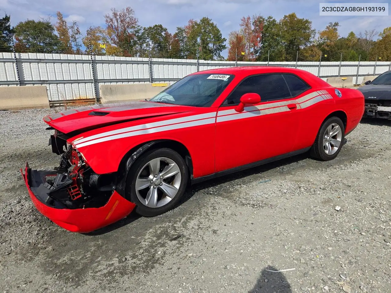 DODGE CHALLENGER 2016, VIN 2C3CDZAG8GH193199