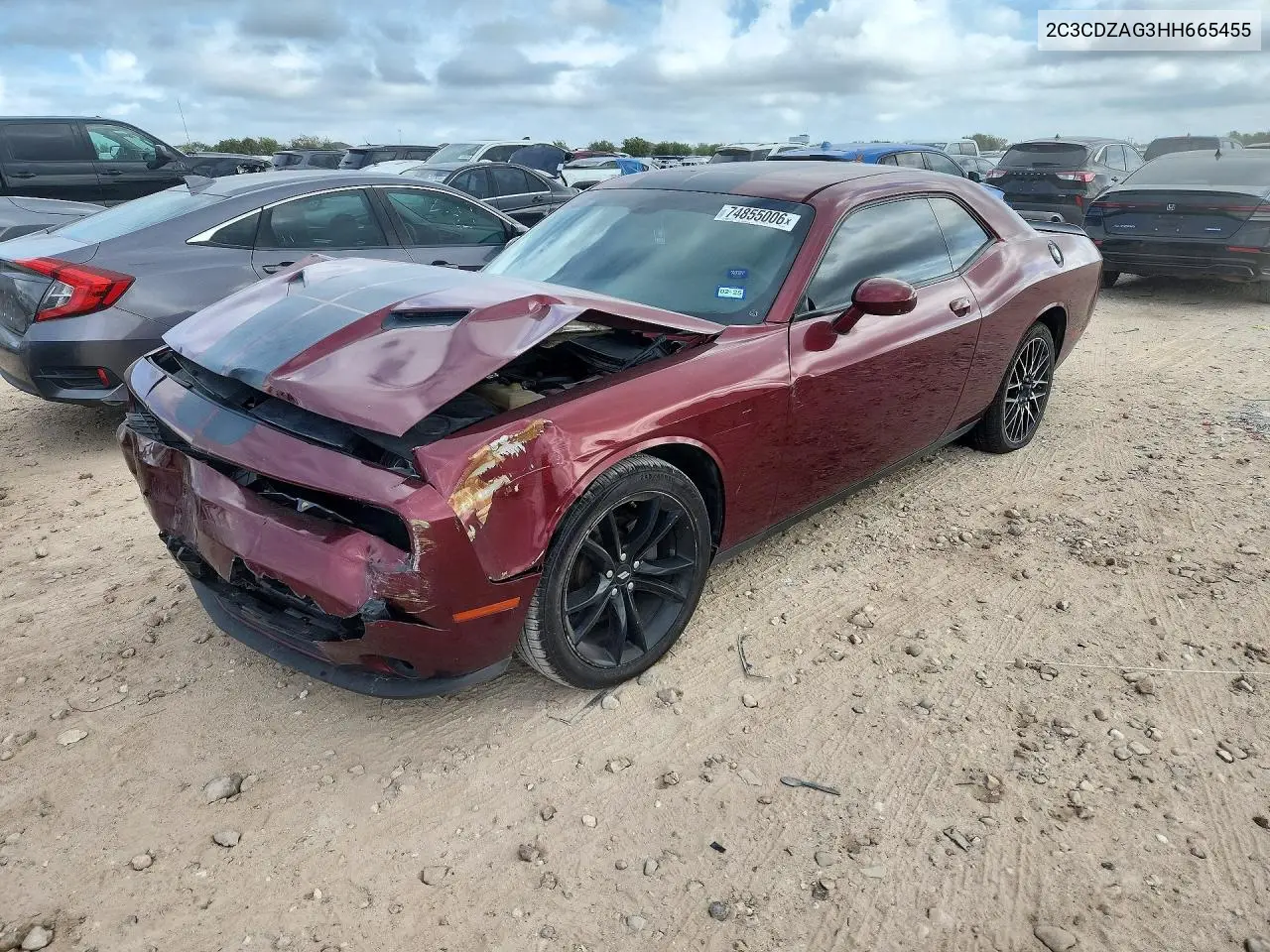 DODGE CHALLENGER 2017, VIN 2C3CDZAG3HH665455