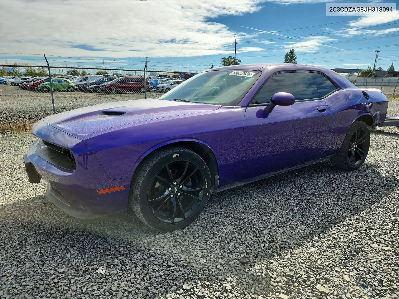 DODGE CHALLENGER 2018, VIN 2C3CDZAG8JH318094