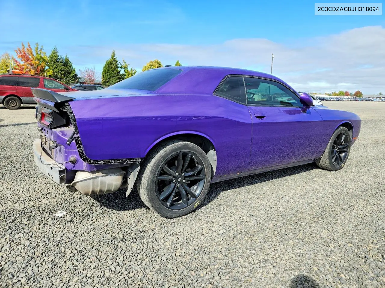 2018 DODGE CHALLENGER VIN 2C3CDZAG8JH318094 — фото 3