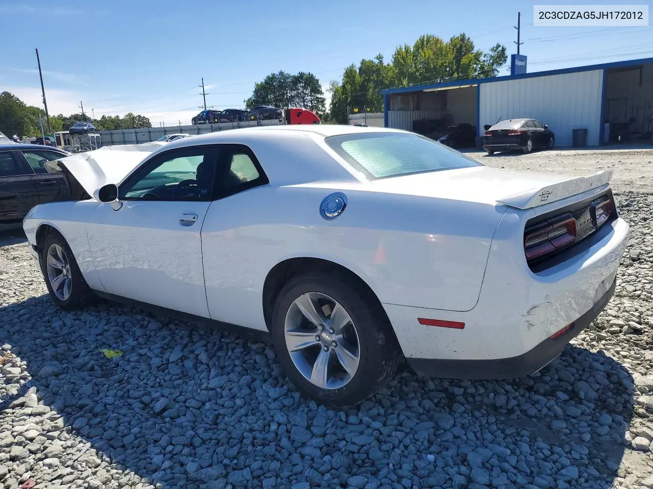 2018 DODGE CHALLENGER VIN 2C3CDZAG5JH172012 — фото 2