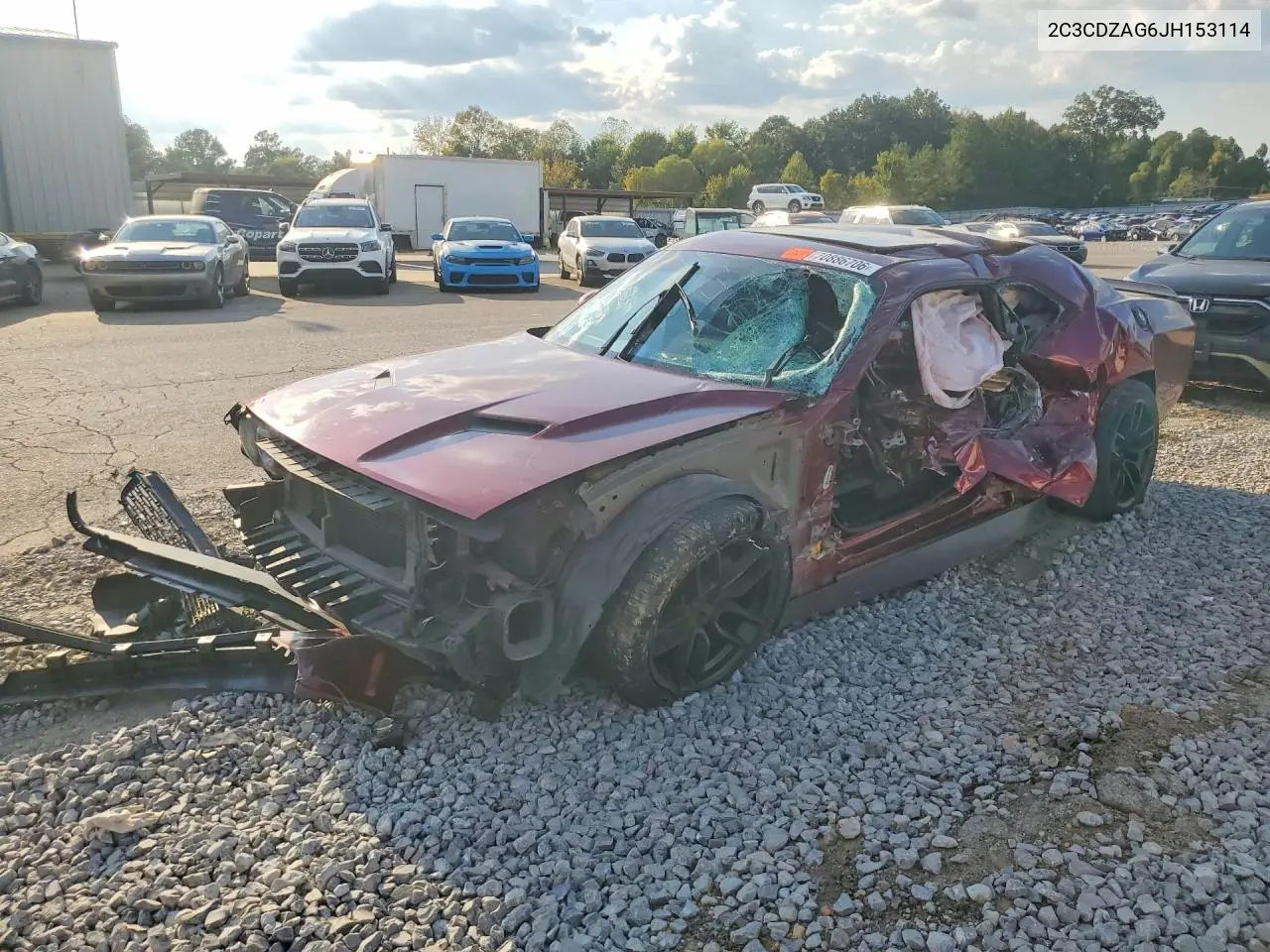 DODGE CHALLENGER 2018, VIN 2C3CDZAG6JH153114