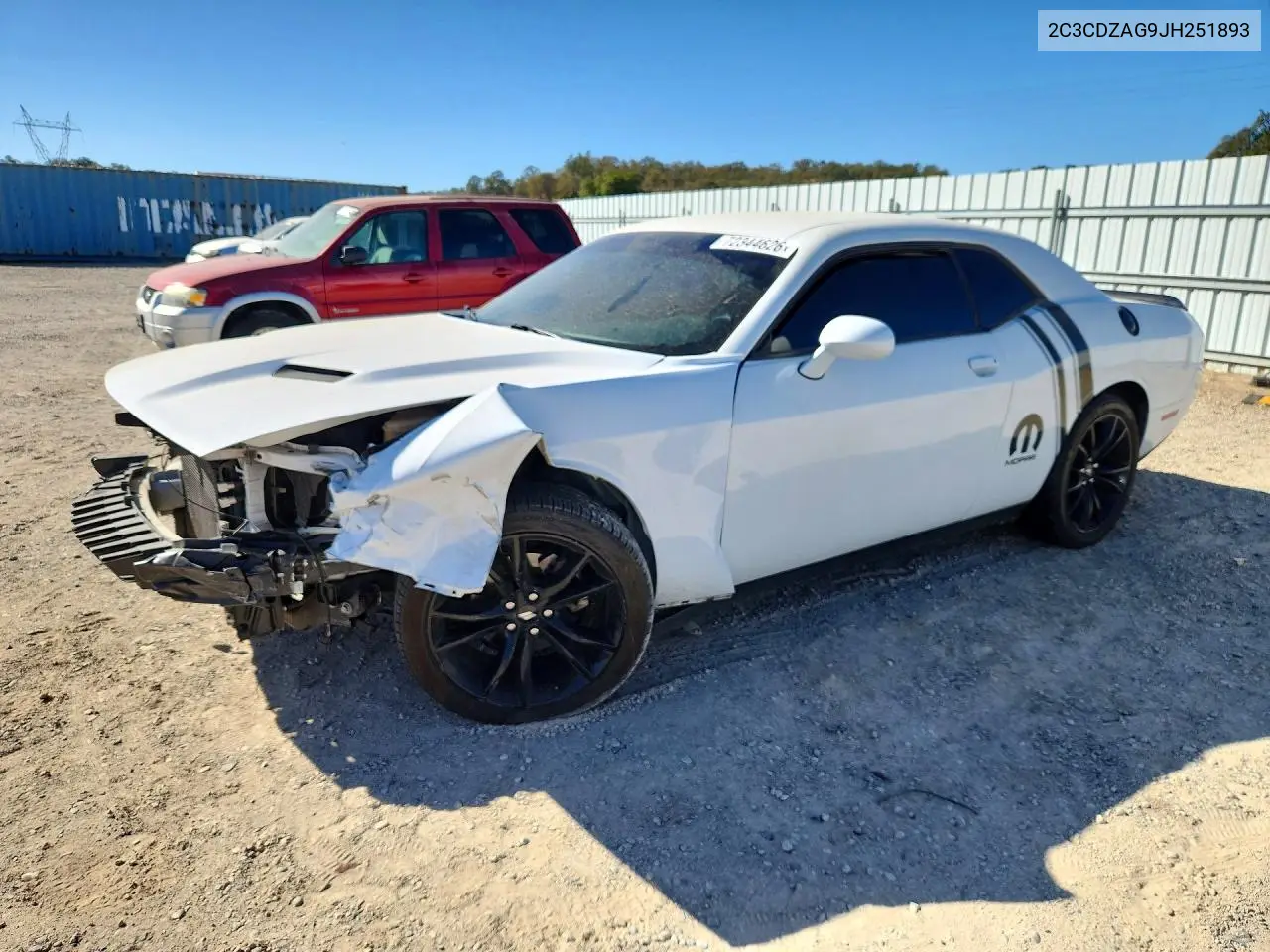 DODGE CHALLENGER 2018, VIN 2C3CDZAG9JH251893