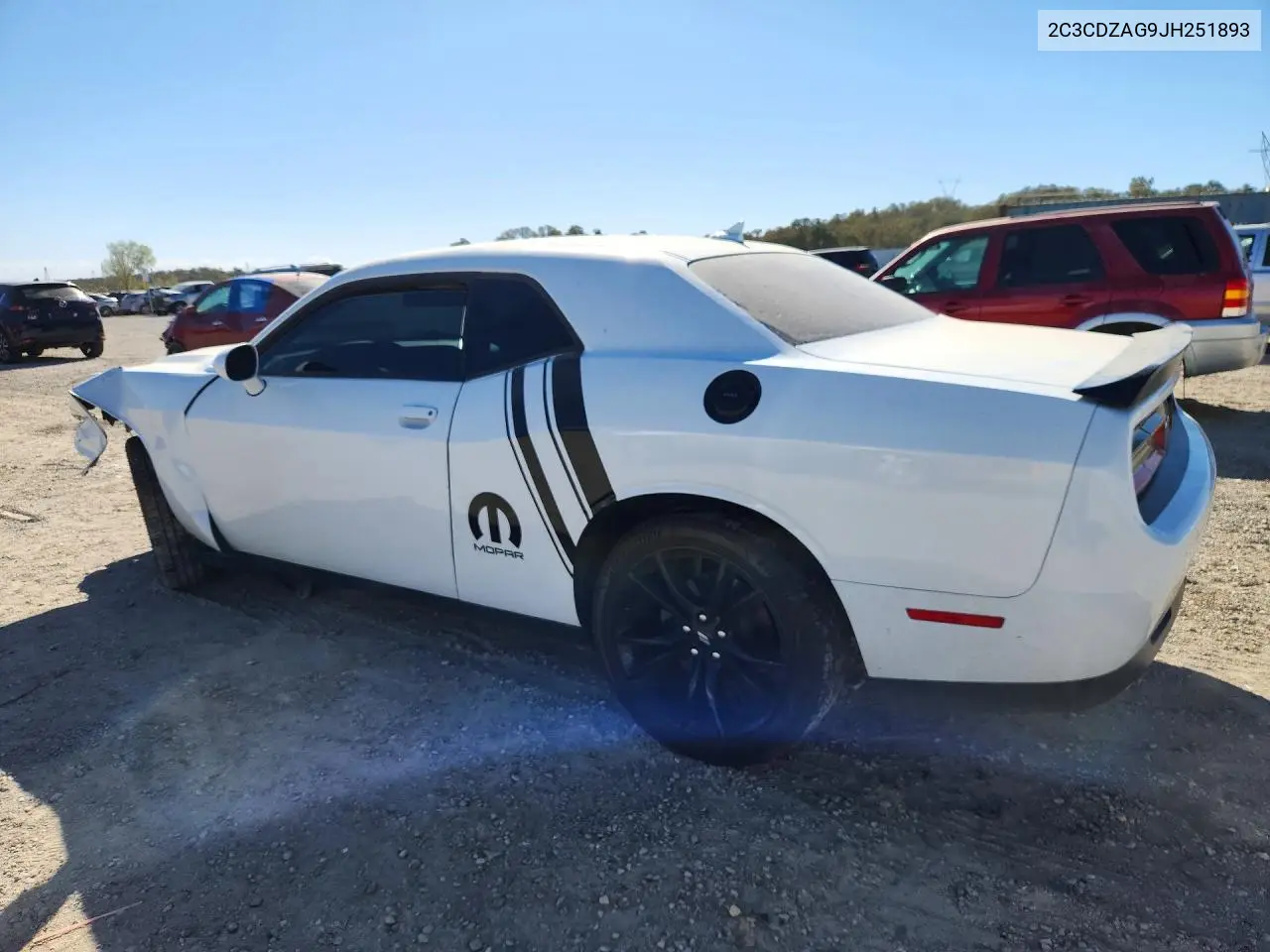 2018 DODGE CHALLENGER VIN 2C3CDZAG9JH251893 — фото 2