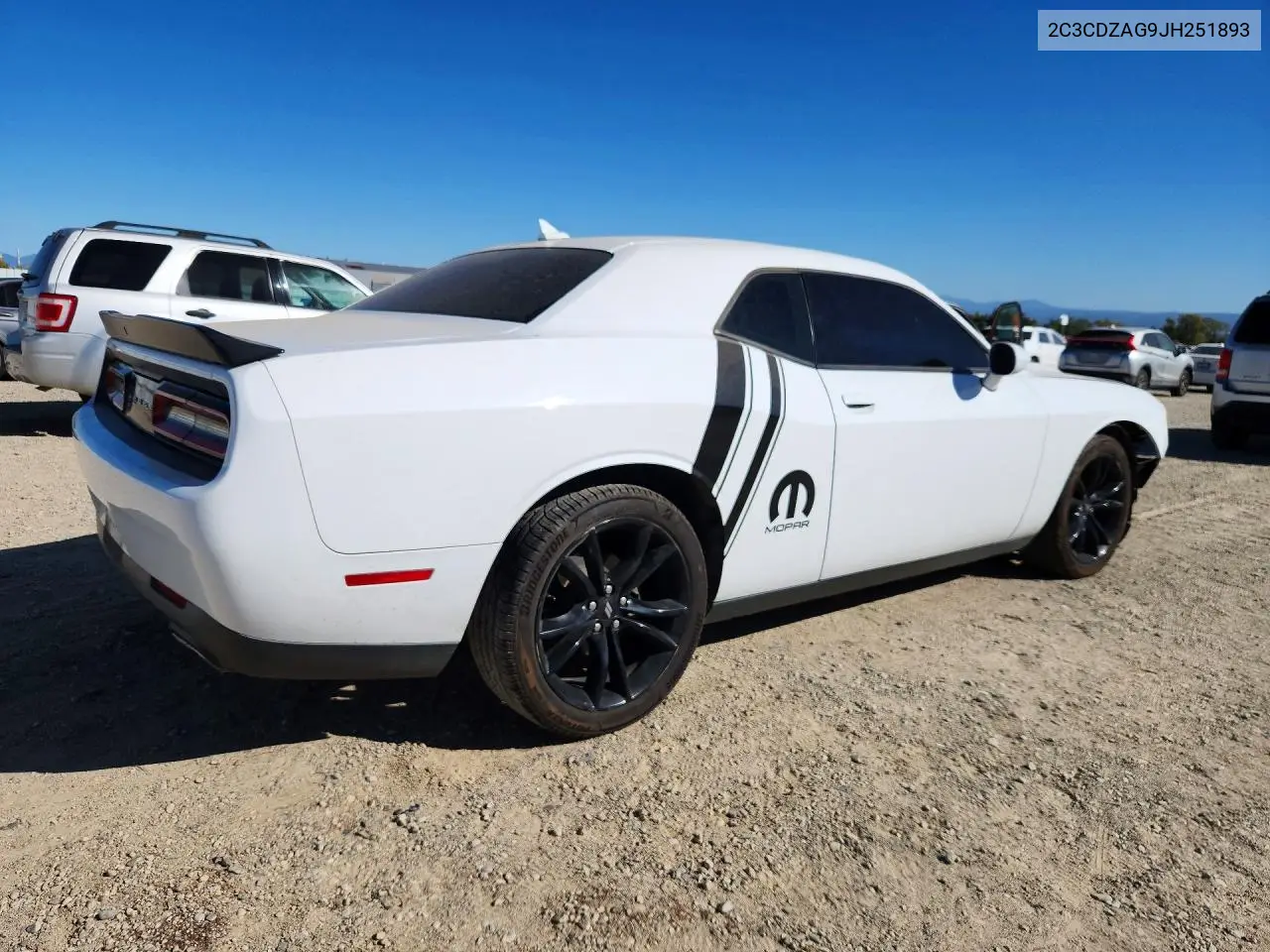 2018 DODGE CHALLENGER VIN 2C3CDZAG9JH251893 — фото 3