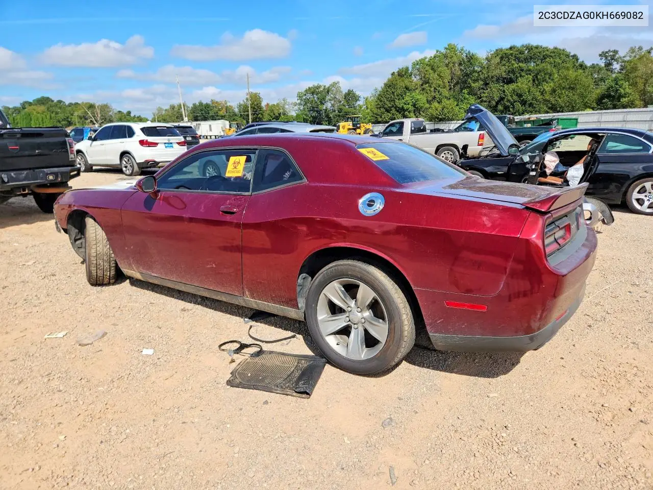 2019 DODGE CHALLENGER VIN 2C3CDZAG0KH669082 — фото 2