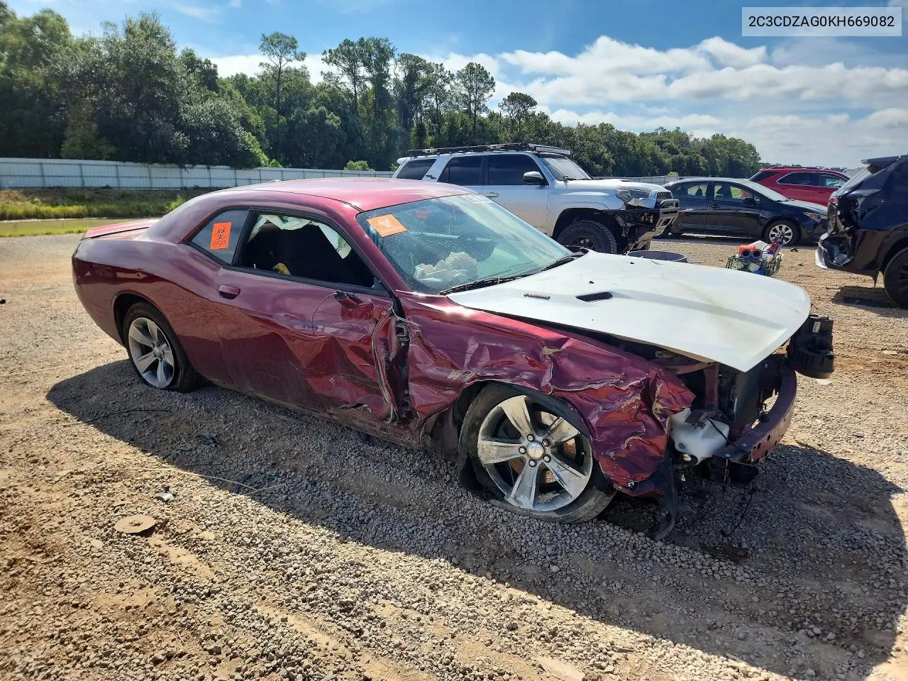 2019 DODGE CHALLENGER VIN 2C3CDZAG0KH669082 — фото 4