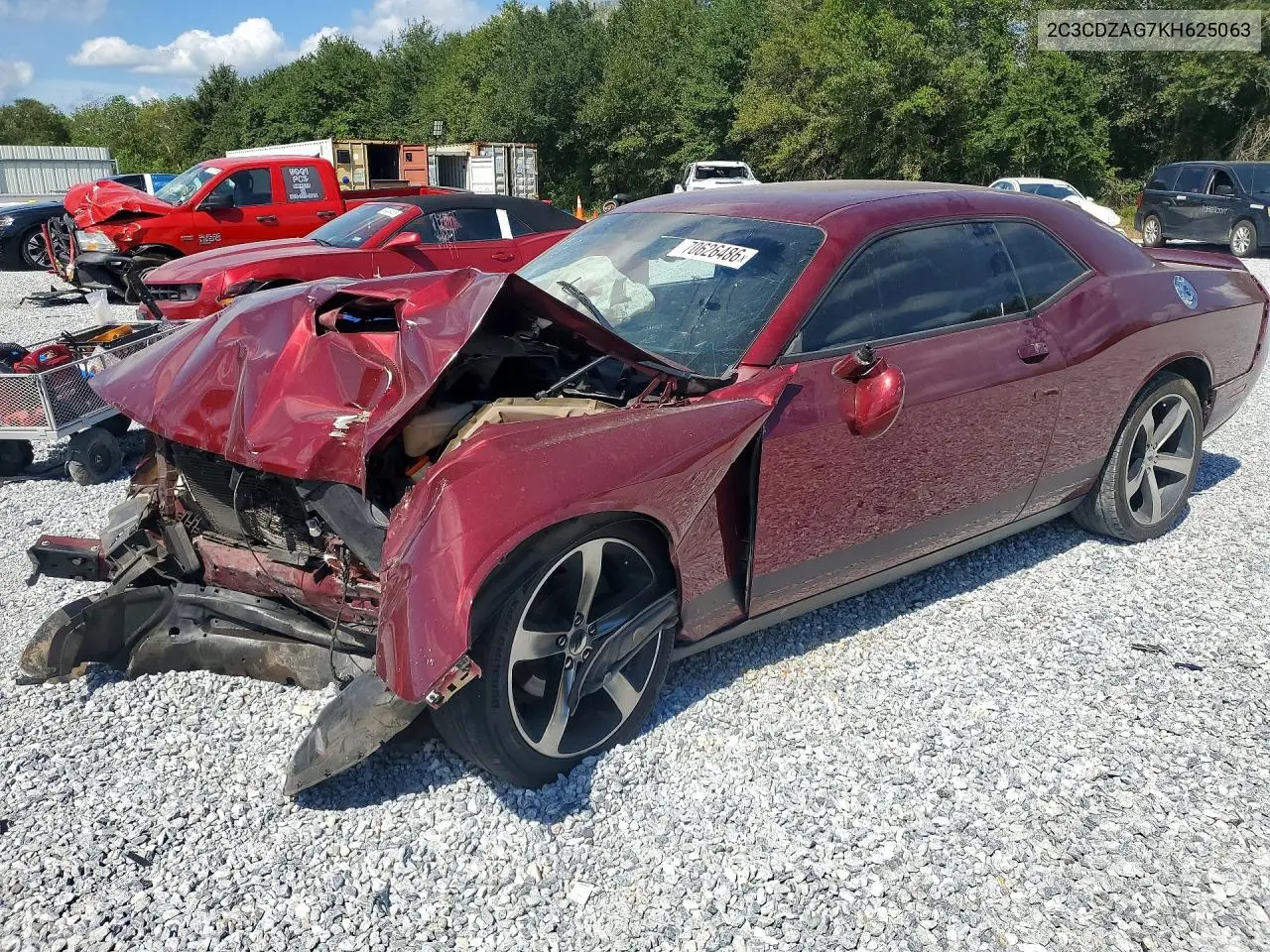 DODGE CHALLENGER 2019, VIN 2C3CDZAG7KH625063