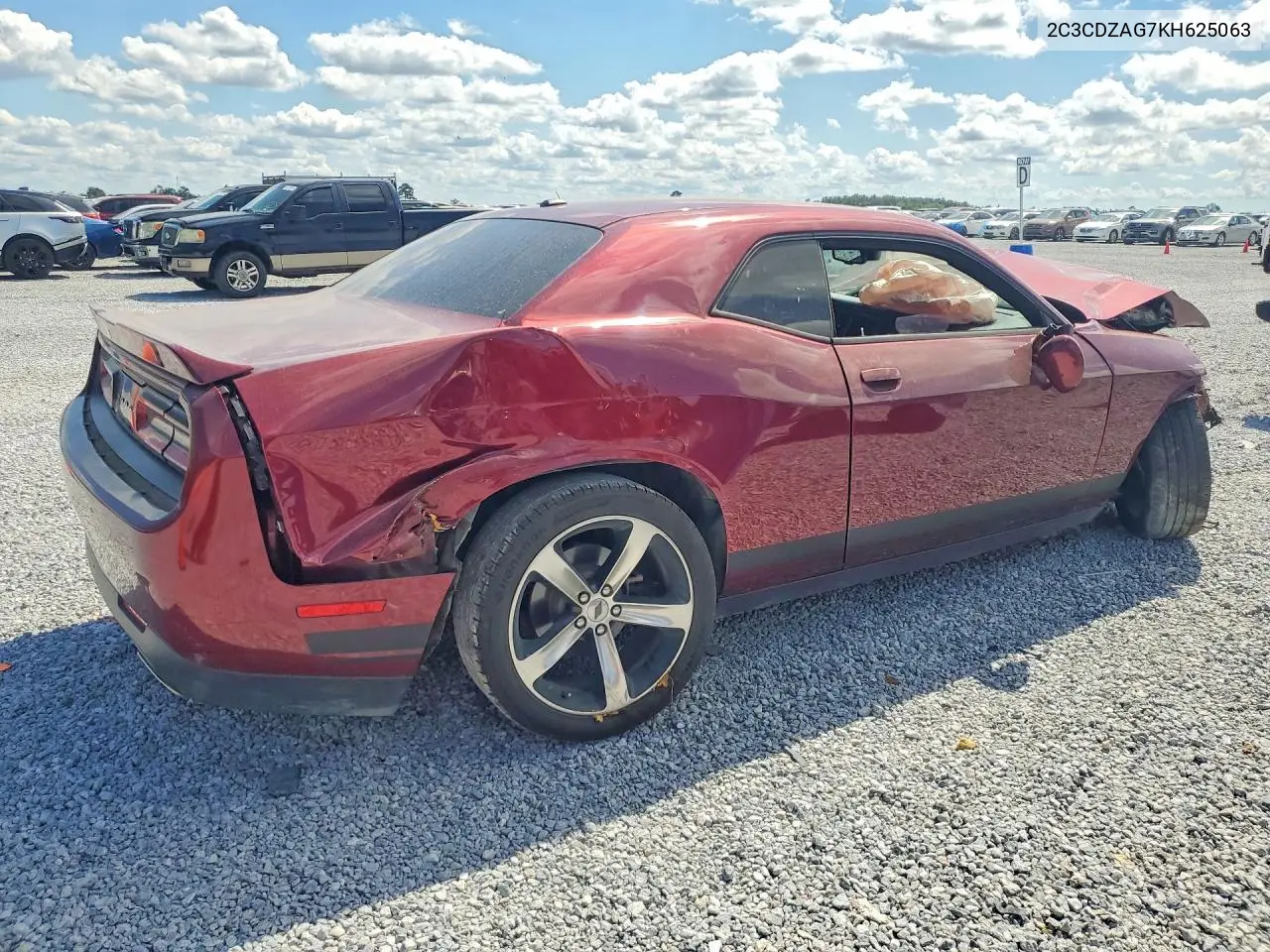 2019 DODGE CHALLENGER VIN 2C3CDZAG7KH625063 — фото 3