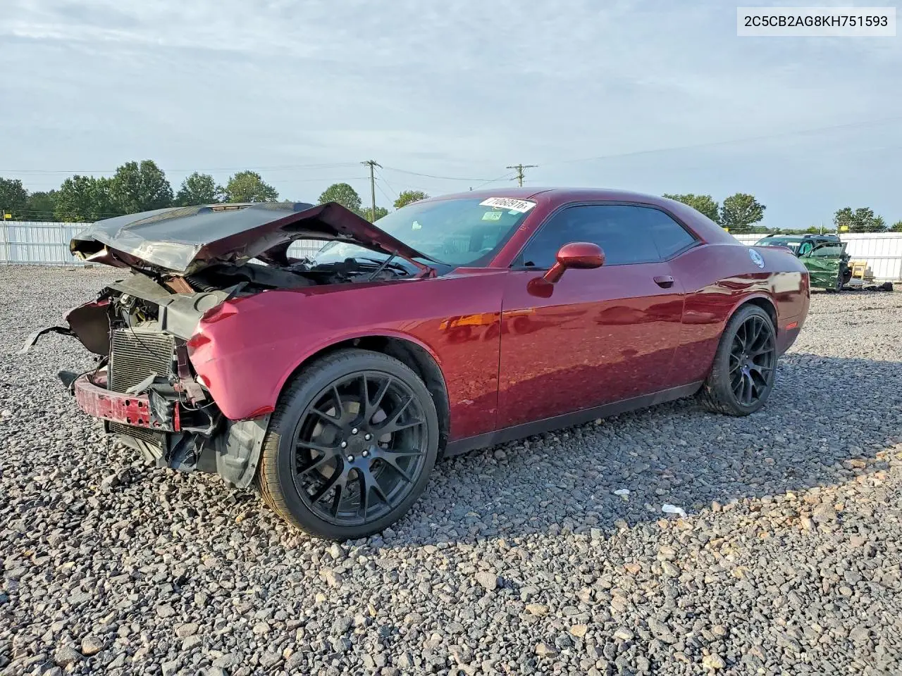DODGE CHALLENGER 2019, VIN 2C3CDZAG8KH751593