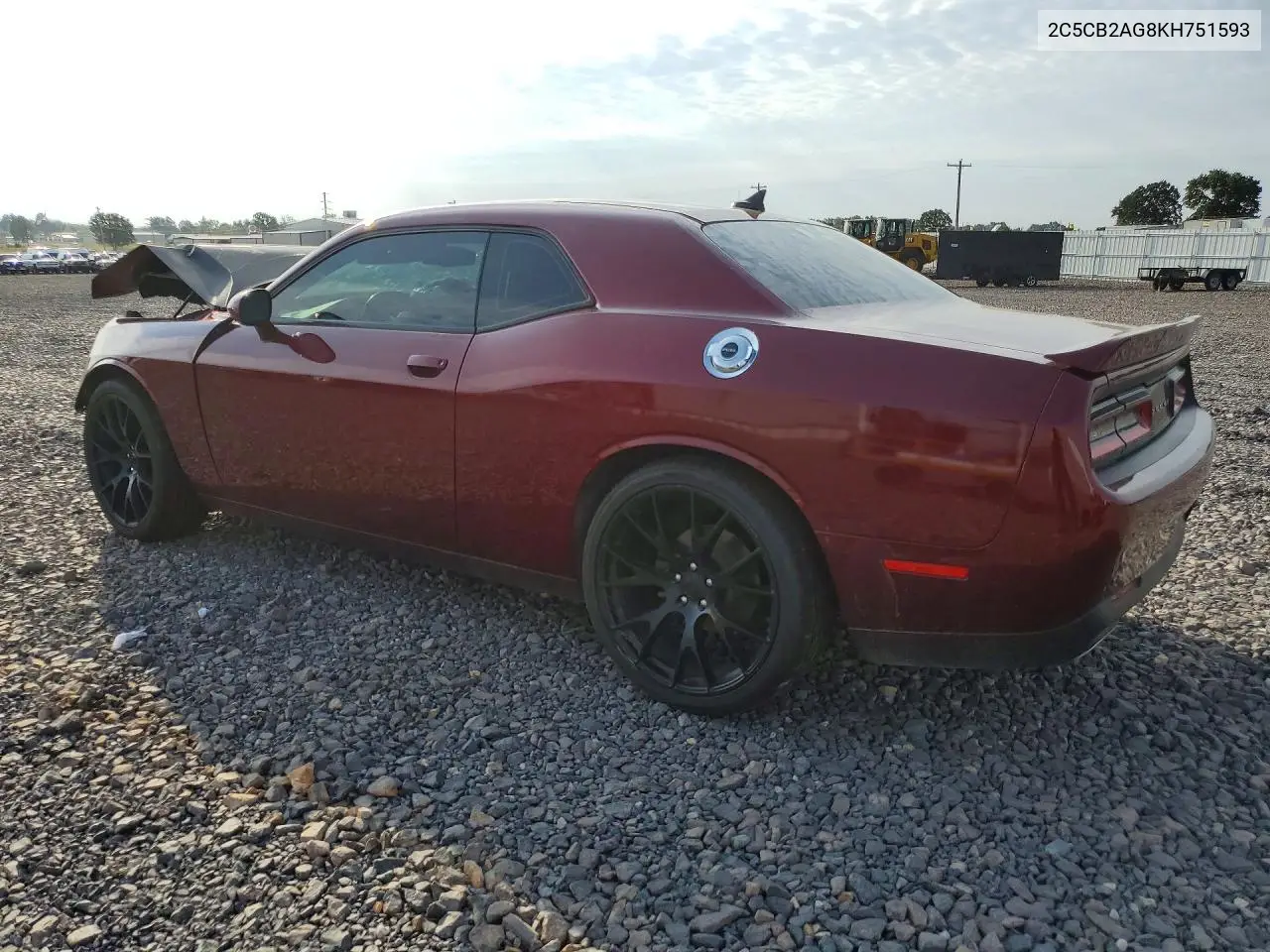 2019 DODGE CHALLENGER VIN 2C3CDZAG8KH751593 — фото 2