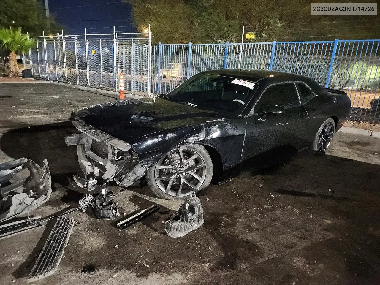 DODGE CHALLENGER 2019, VIN 2C3CDZAG3KH714726