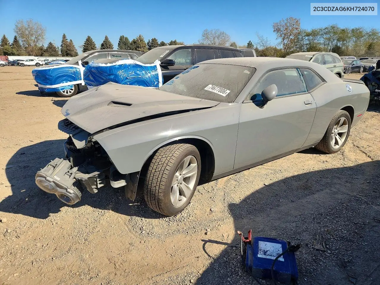 DODGE CHALLENGER 2019, VIN 2C3CDZAG6KH724070