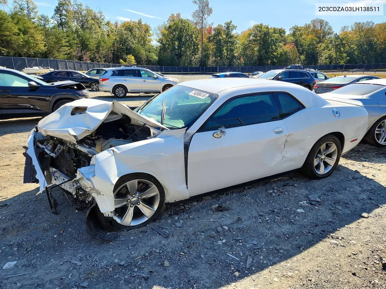 DODGE CHALLENGER 2020, VIN 2C3CDZAG3LH138511