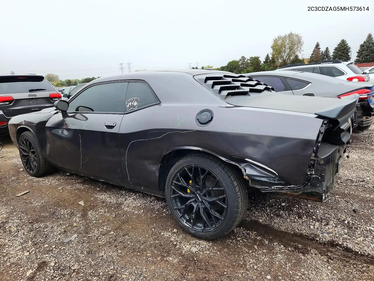 2021 DODGE CHALLENGER VIN 2C3CDZAG5MH573614 — фото 2