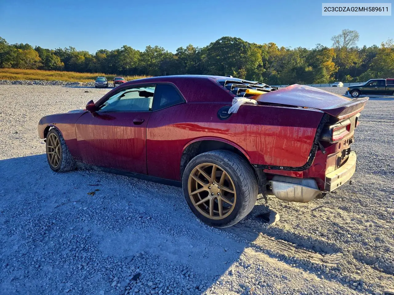 2021 DODGE CHALLENGER VIN 2C3CDZAG2MH589611 — фото 2